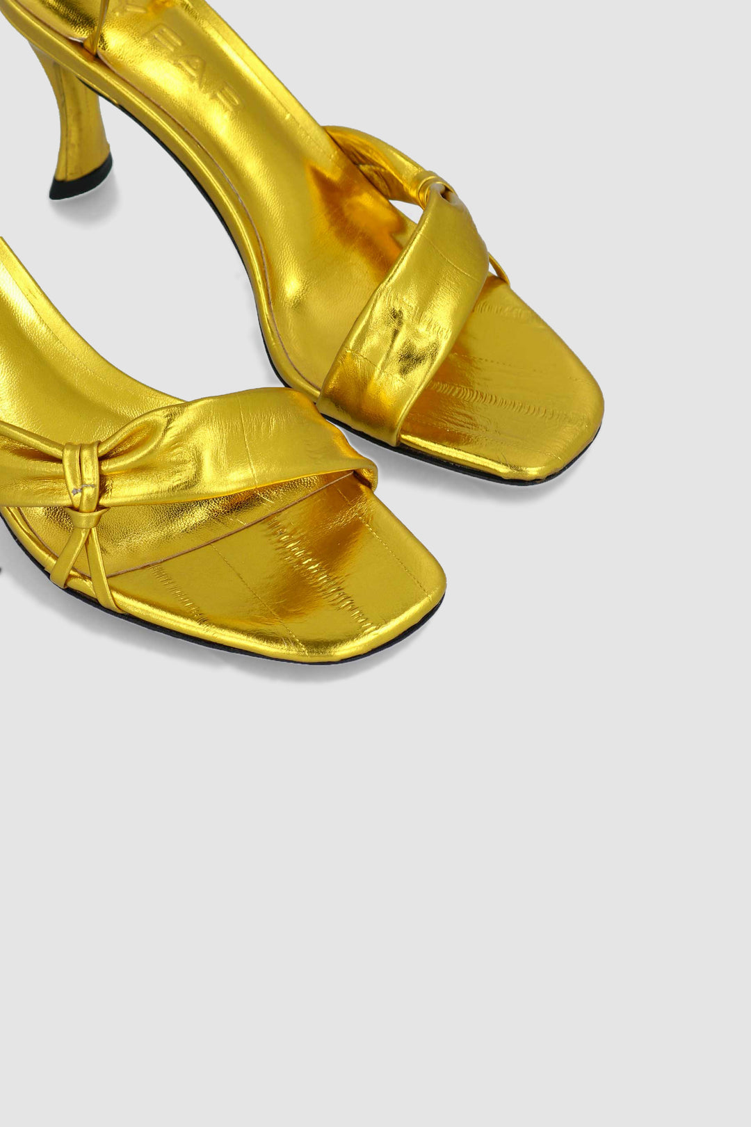 Layla Gold Eel Embossed Metallic Leather Sandal