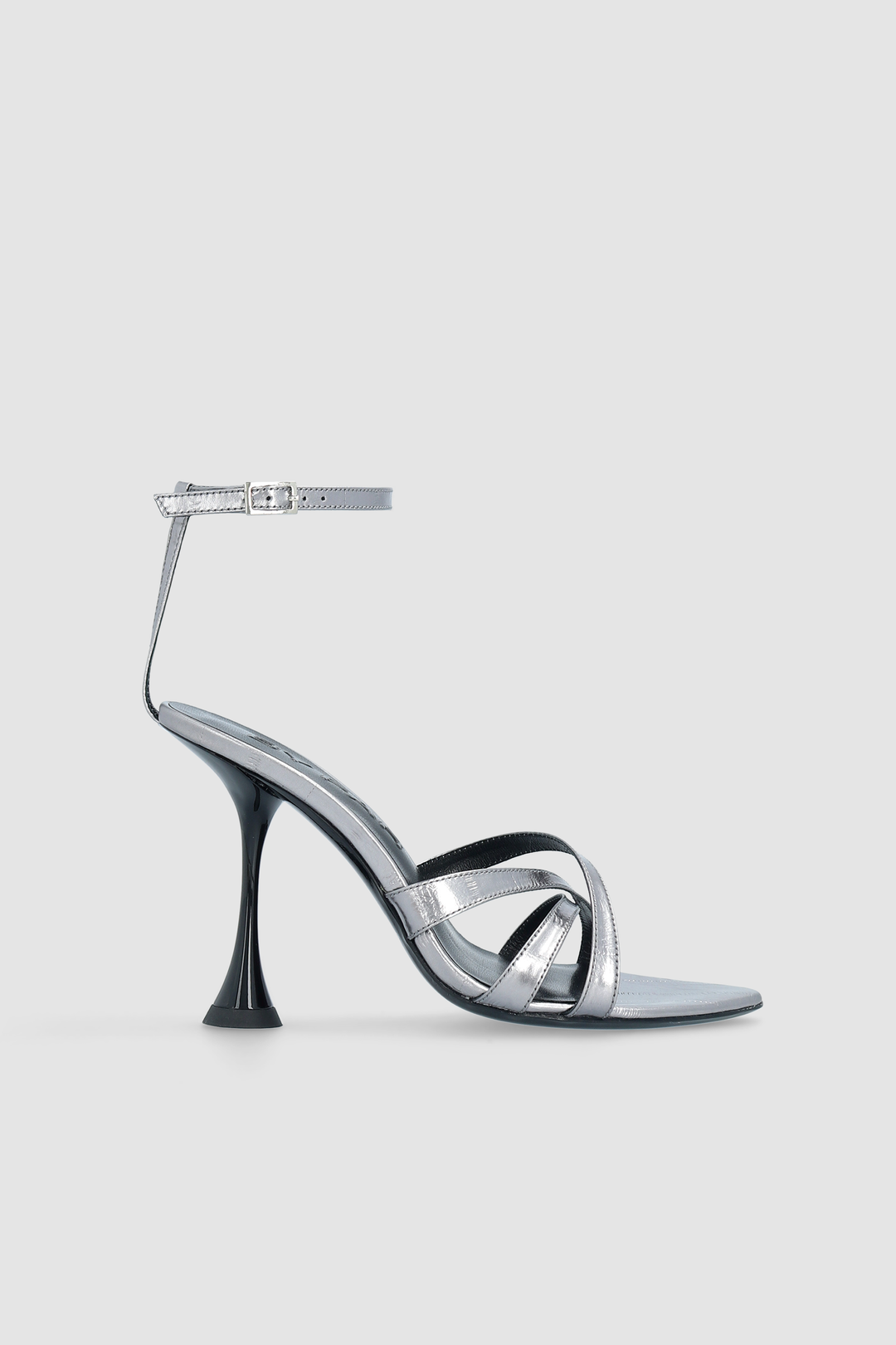 Juliette Inox Eel Embossed Metallic Leather Sandal