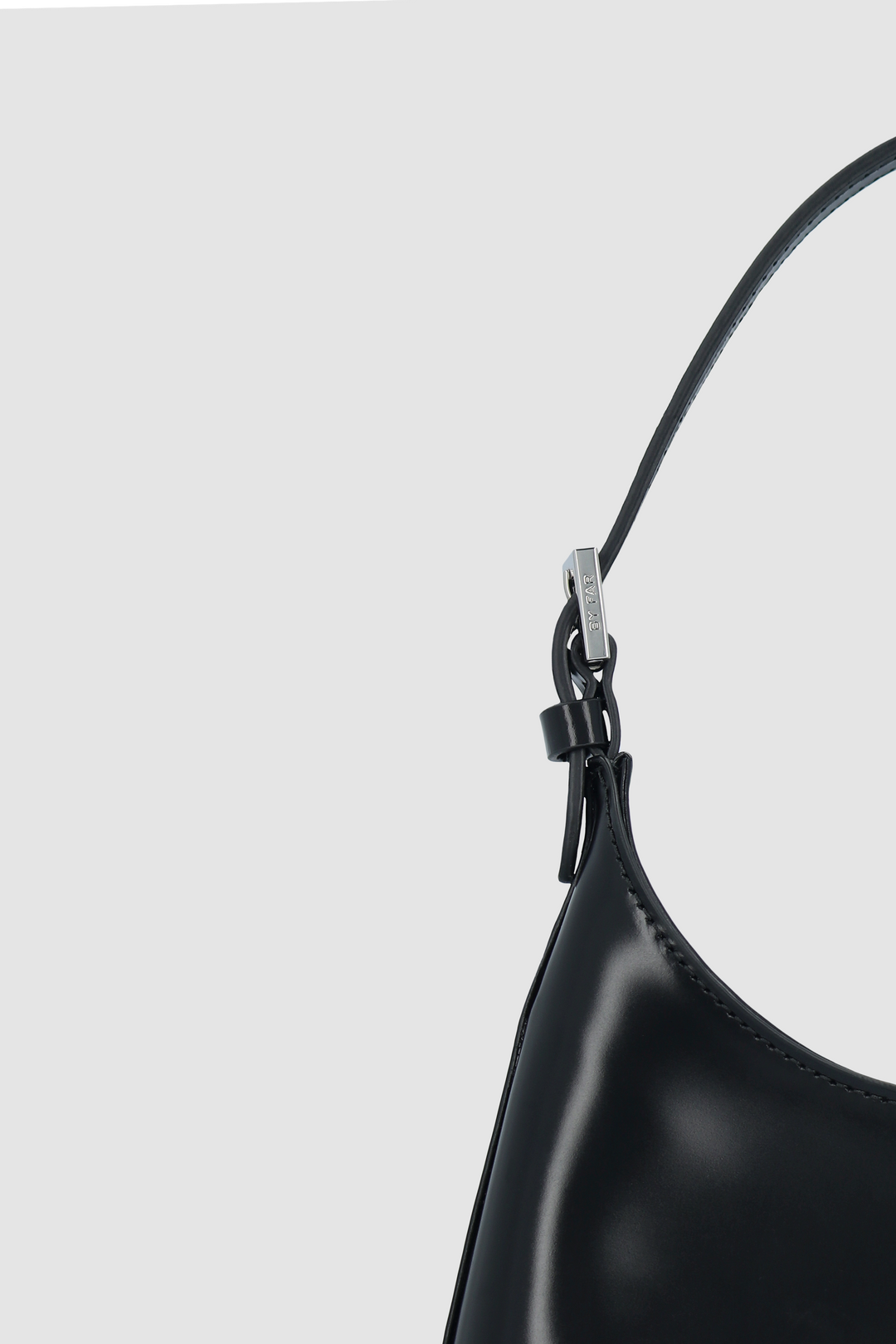 Baby Camryn Black Semi Patent Leather Top-Handle Bag