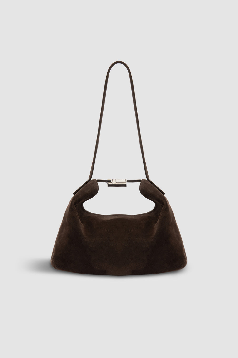 Bea Ristretto Suede Leather Hobo Bag