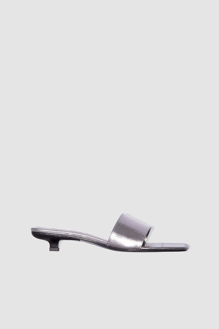 Ceni Inox Eel Embossed Metallic Leather Slip-On