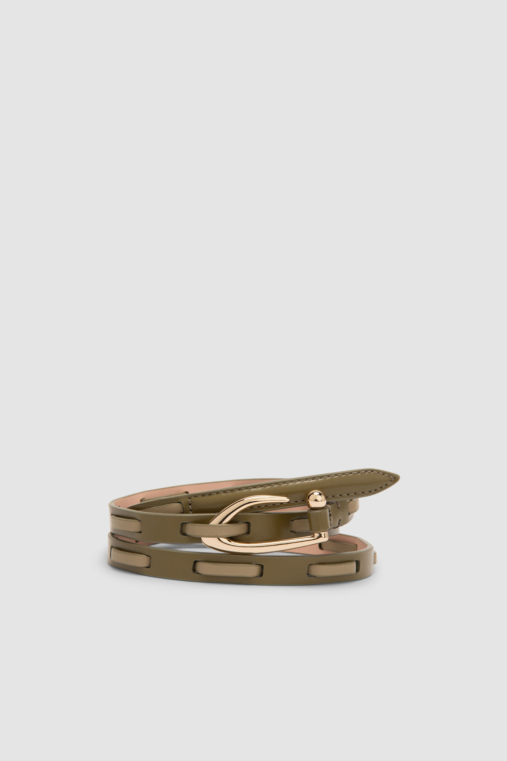 Chimera Interlaced Mangrove Semi Patent and Nappa Leather Belt