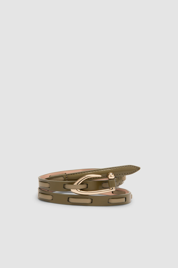 Chimera Interlaced Mangrove Semi Patent and Nappa Leather Belt