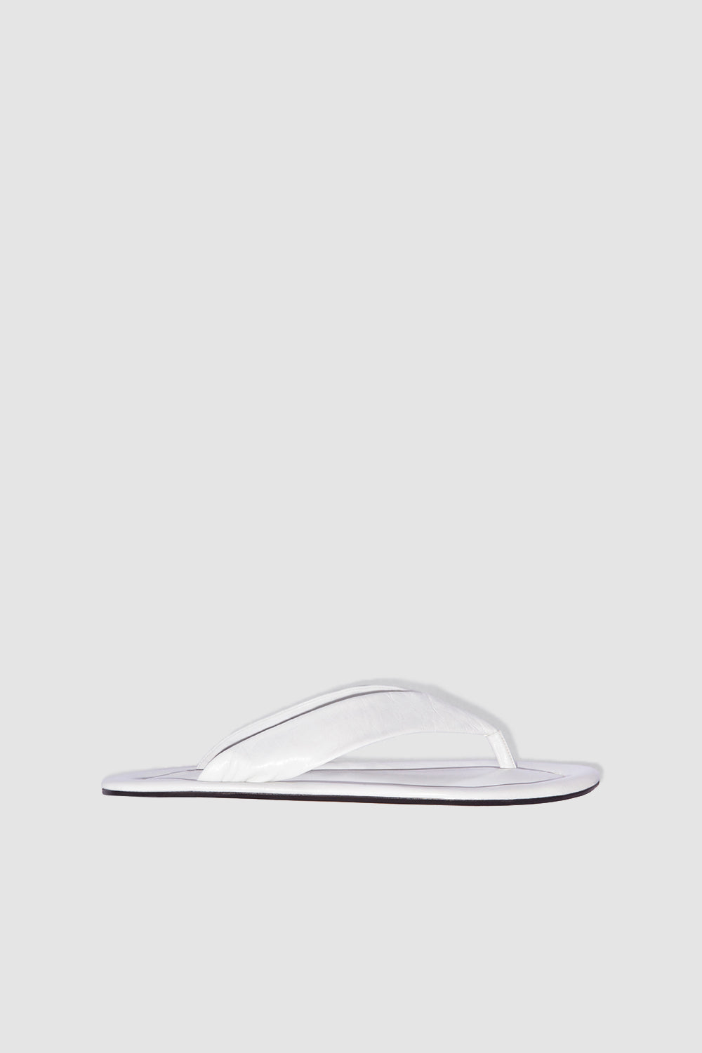 Dasha Burrata Creased Calf Leather Flip-Flop Sandal