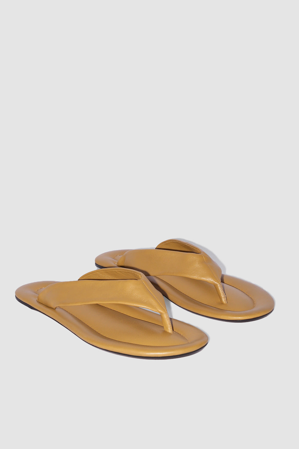 Dasha Cumin Lamb Nappa Leather Flip-Flop Sandal
