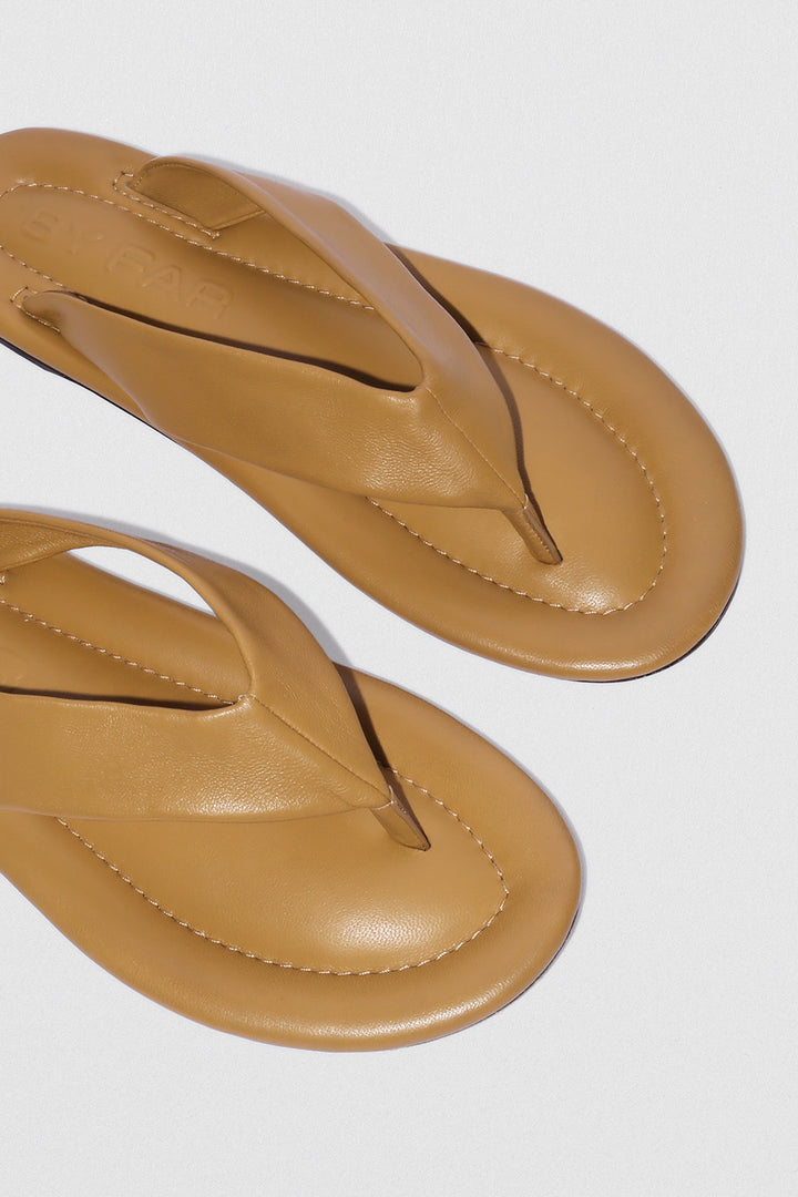 Dasha Cumin Lamb Nappa Leather Flip-Flop Sandal