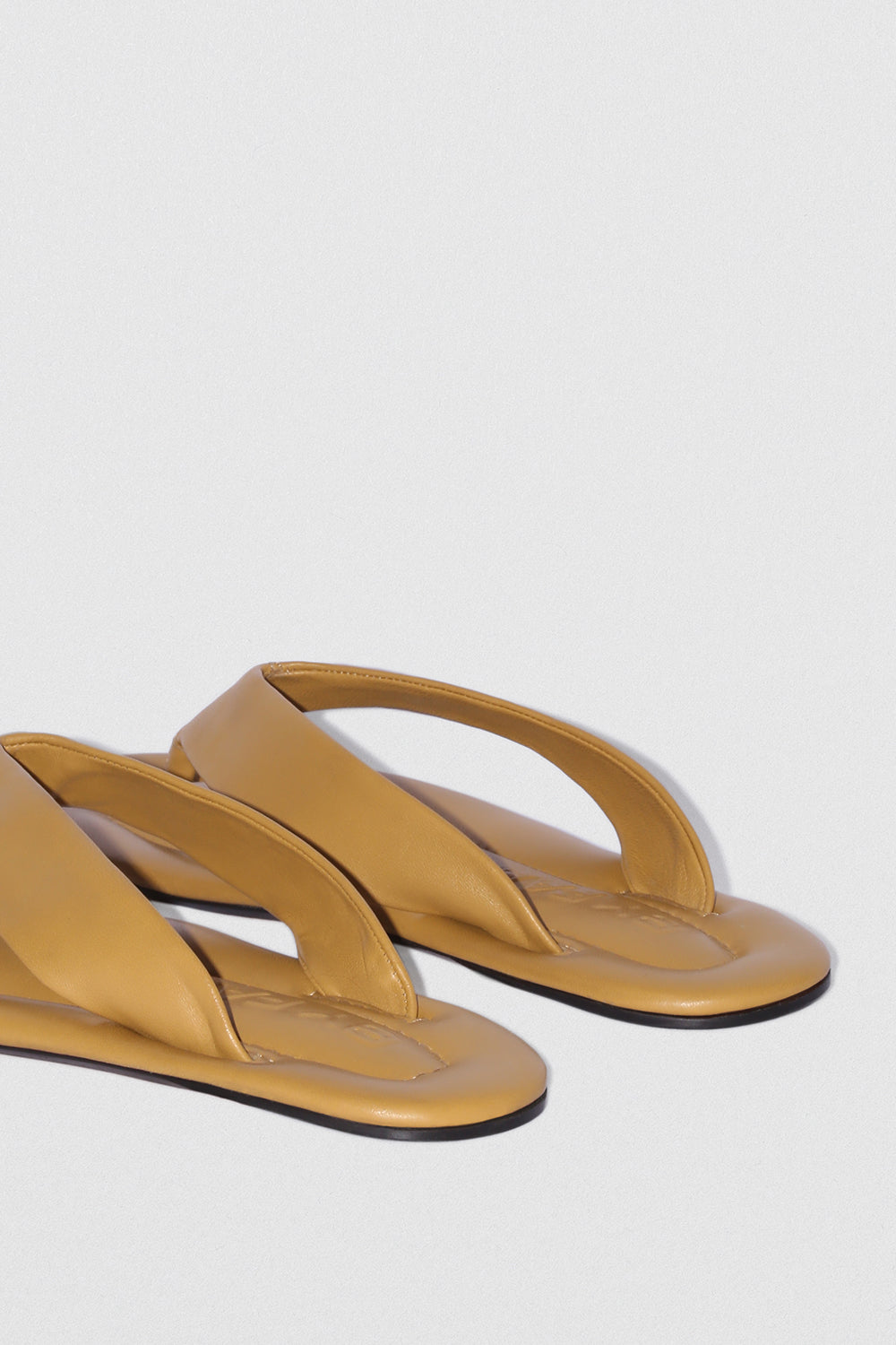 Dasha Cumin Lamb Nappa Leather Flip-Flop Sandal