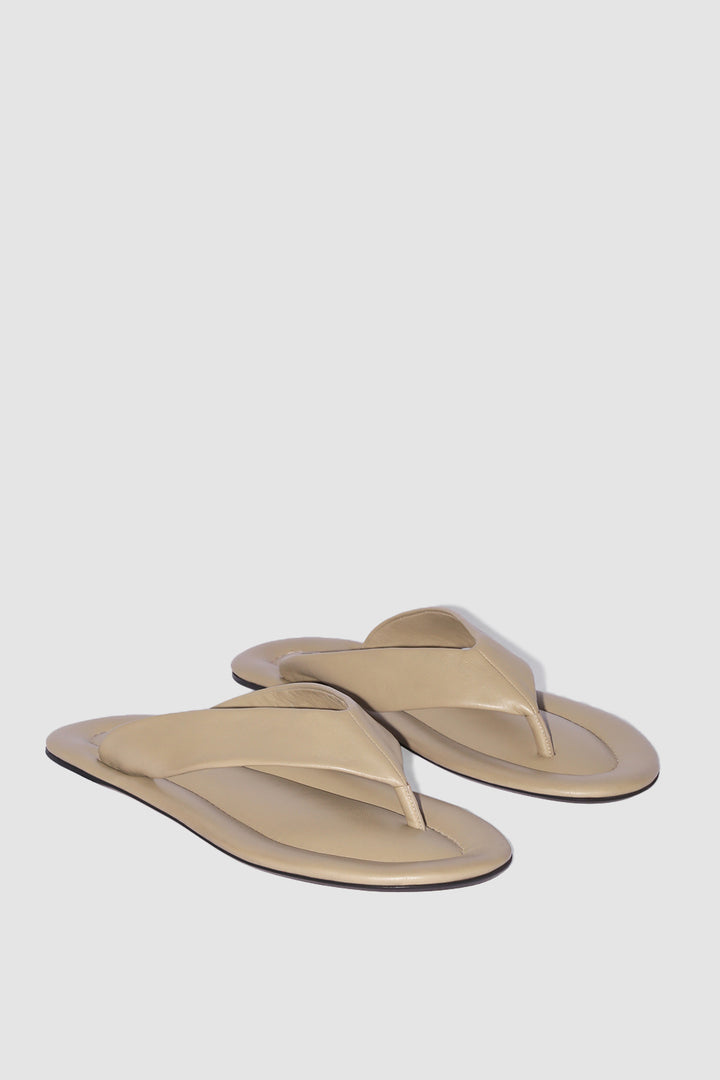 Dasha Mangrove Lamb Nappa Leather Flip-Flop Sandal