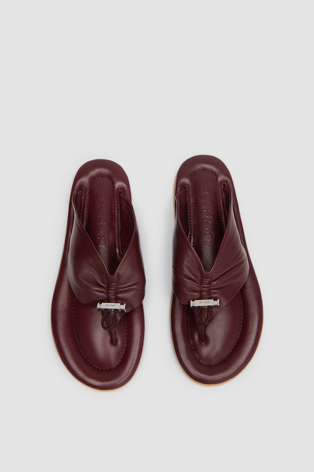 Dashiel Sour Cherry Lamb Nappa Leather Flip-Flop Sandal