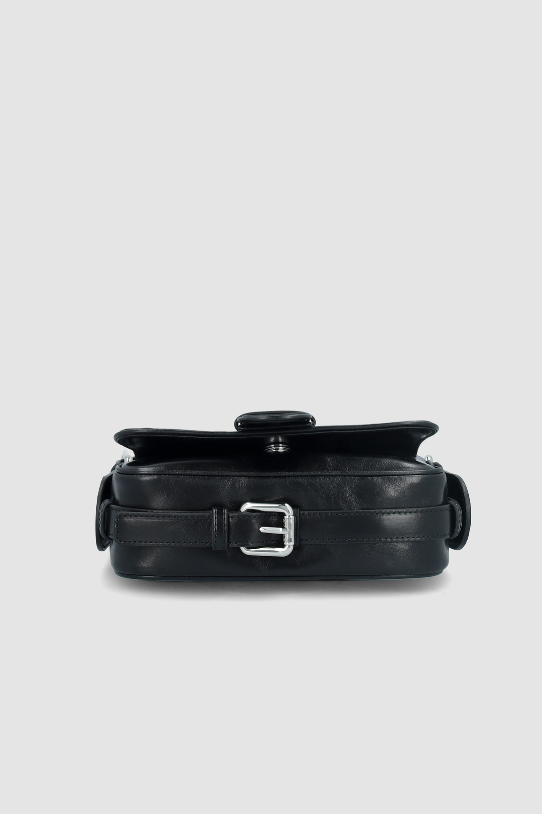 Eloise Black Creased Calf Leather Shoulder Bag