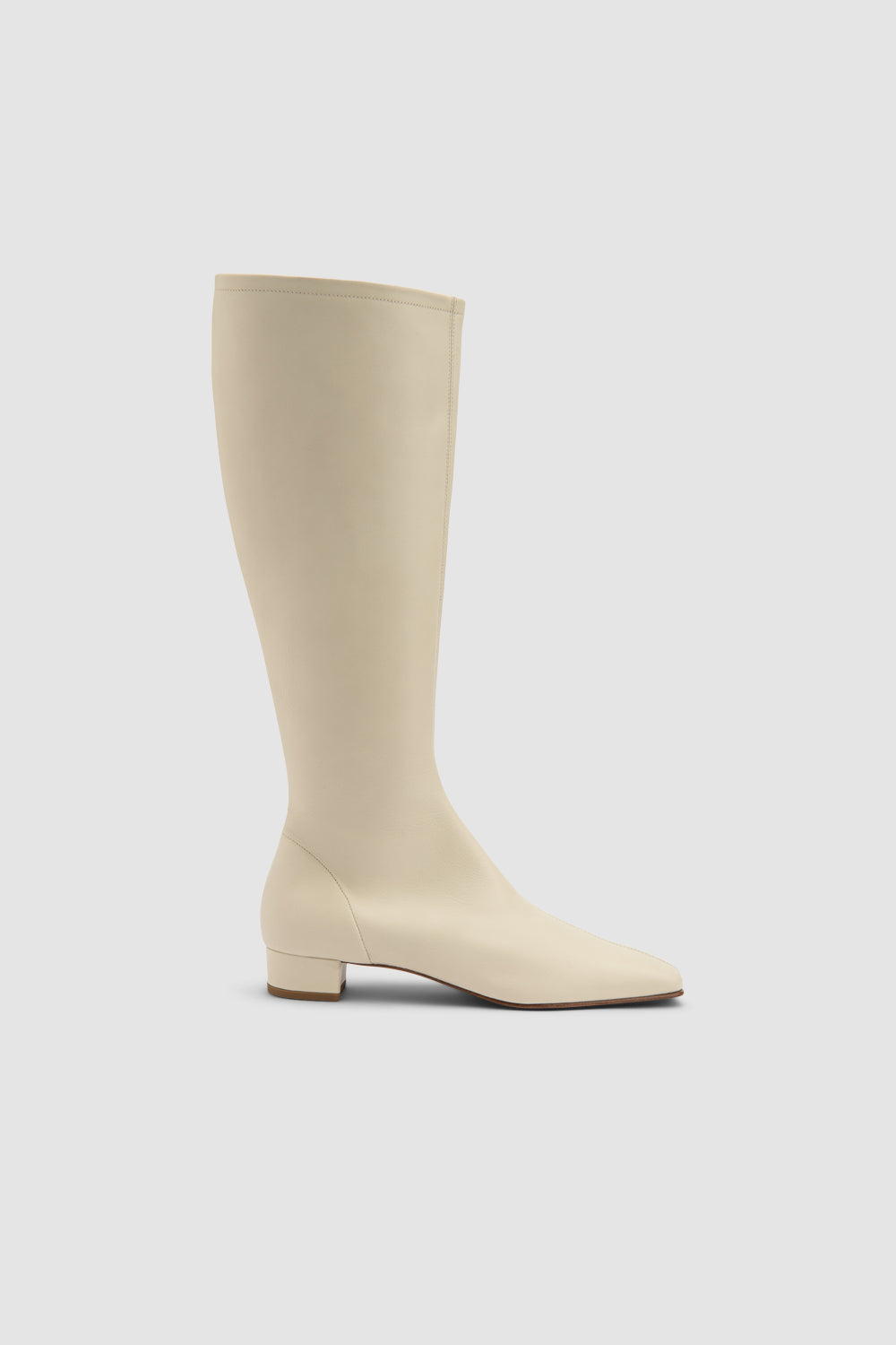 Edie Off White Leather Knee High Boot – BY FAR