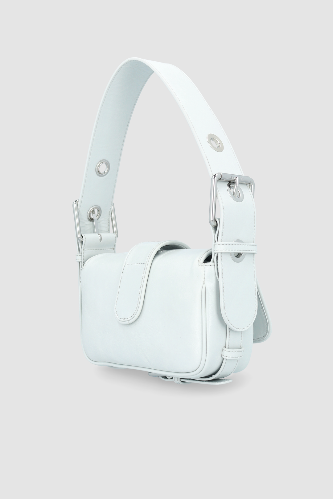 Eloise Burrata Creased Calf Leather Shoulder Bag