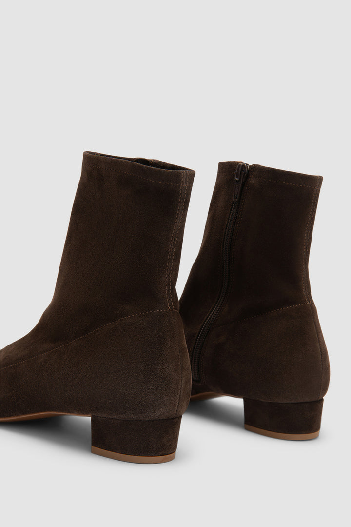 Este Ristretto Suede Leather Ankle Boot