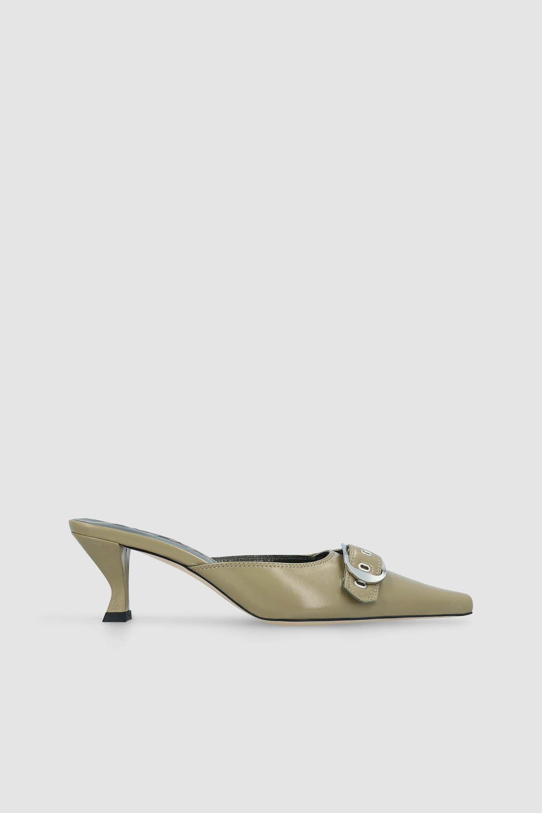 Evelyn Mangrove Glossed Nappa Leather Slingback Pump