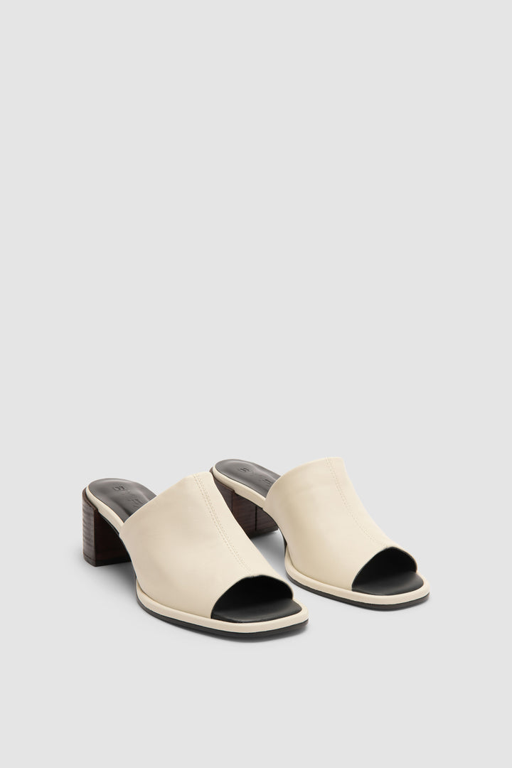 Francisco Limewash and Ristretto Leather Mule