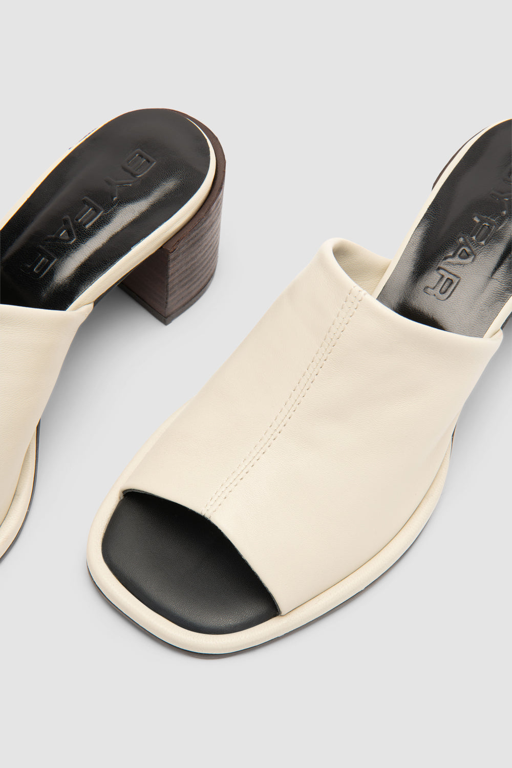 Francisco Limewash and Ristretto Leather Mule