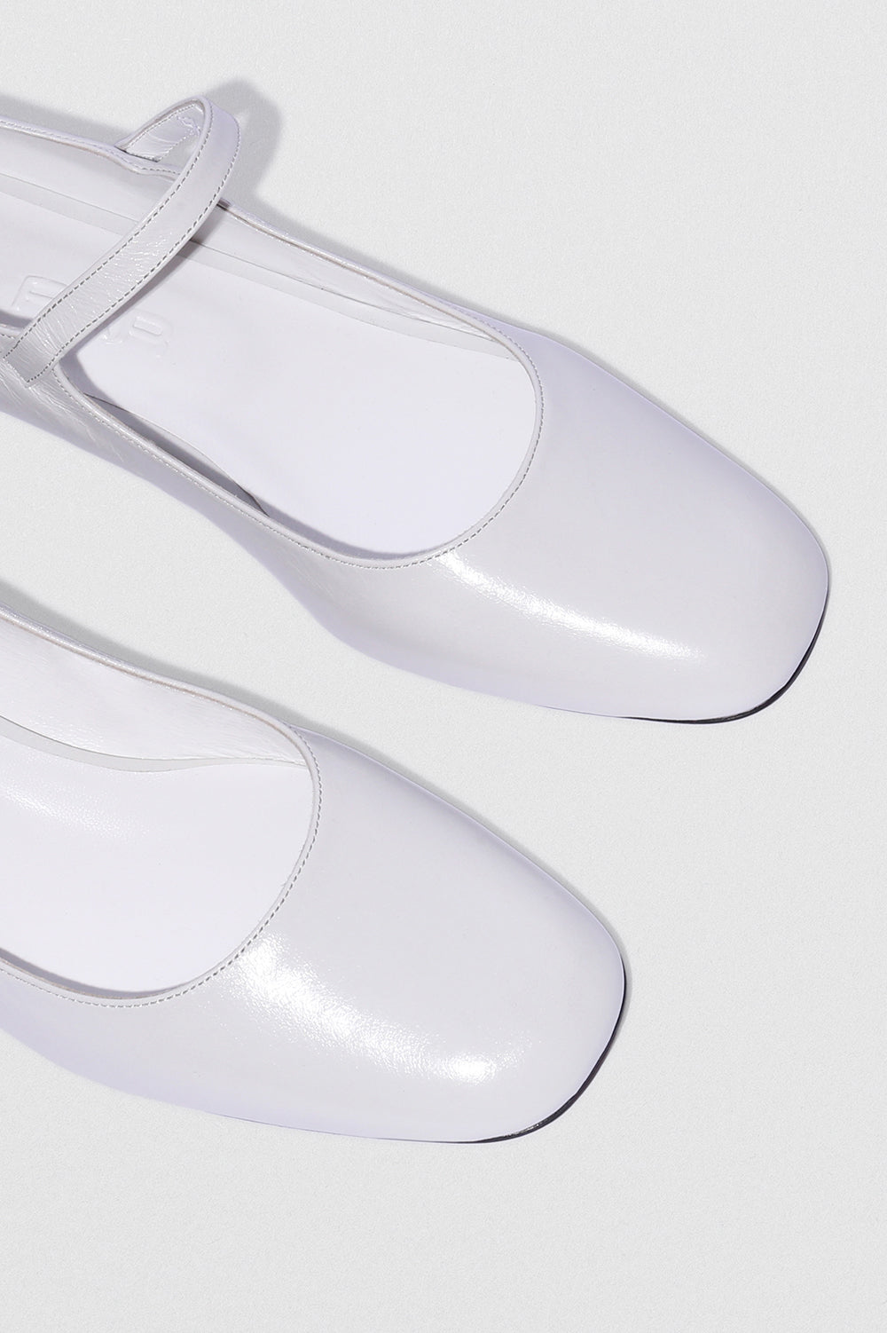 Ginny Burrata Creased Calf Leather Mary Jane Pump