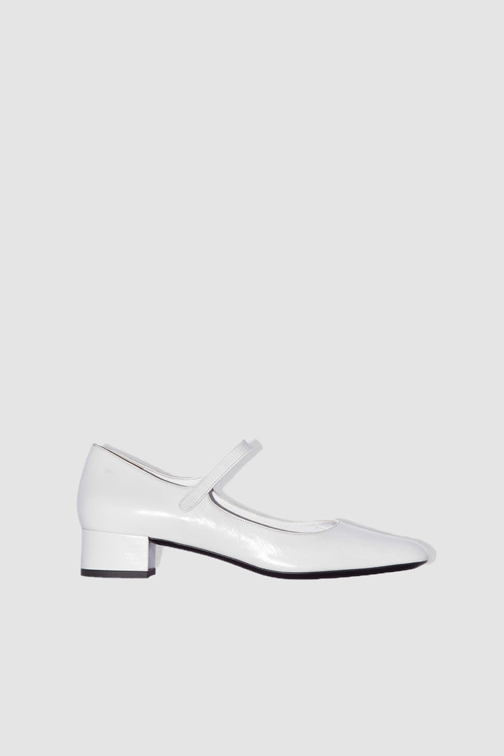 Ginny Burrata Creased Calf Leather Mary Jane Pump
