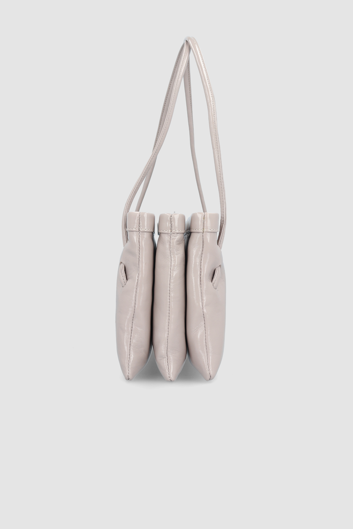 Hannah Fossil Glossed Nappa Leather Shoulder Bag