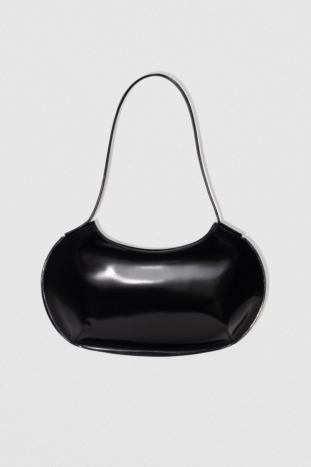 Horner Black Semi Patent Leather Shoulder Bag – BY FAR
