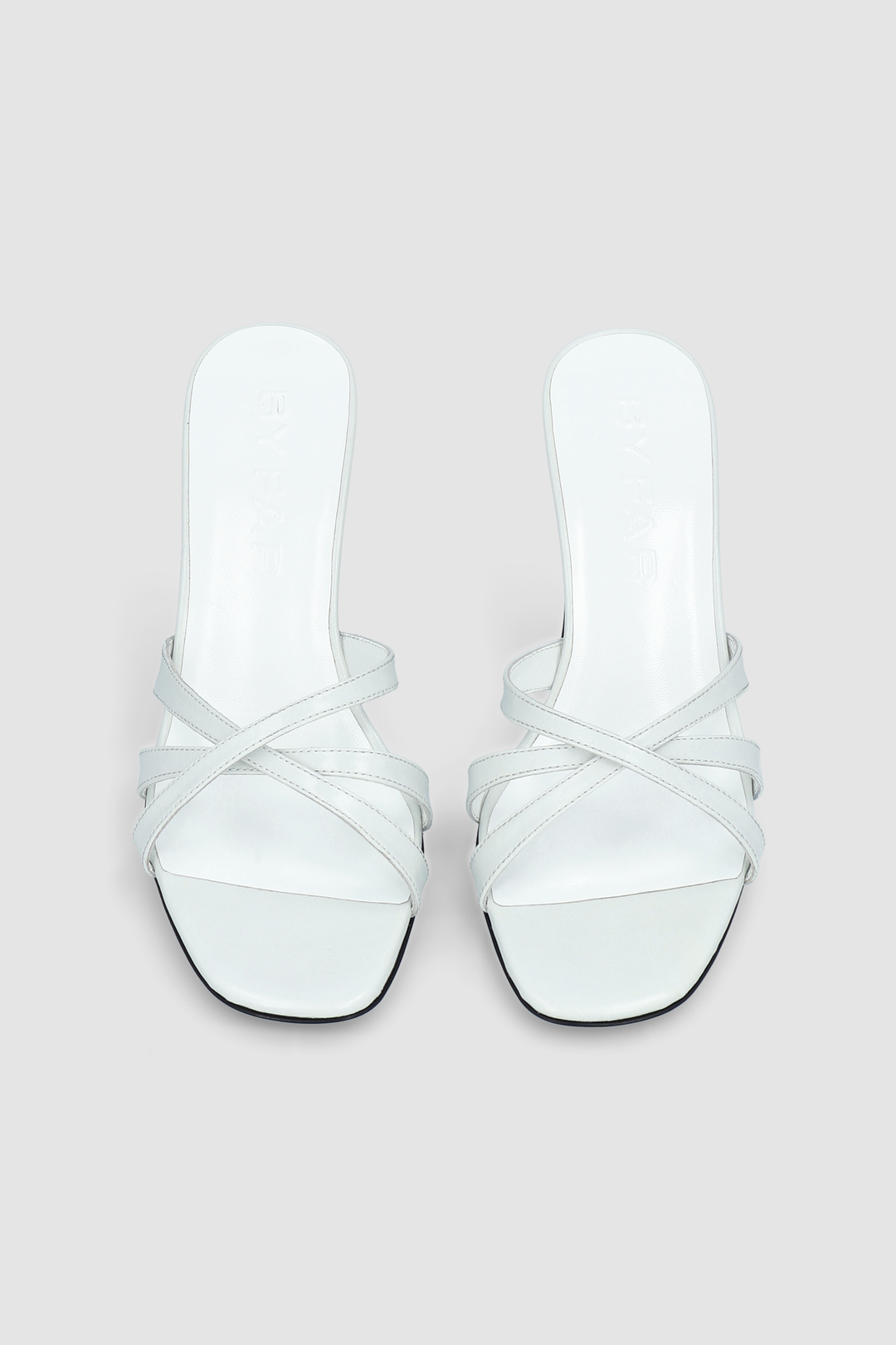 Julie Burrata Creased Calf Leather Mule