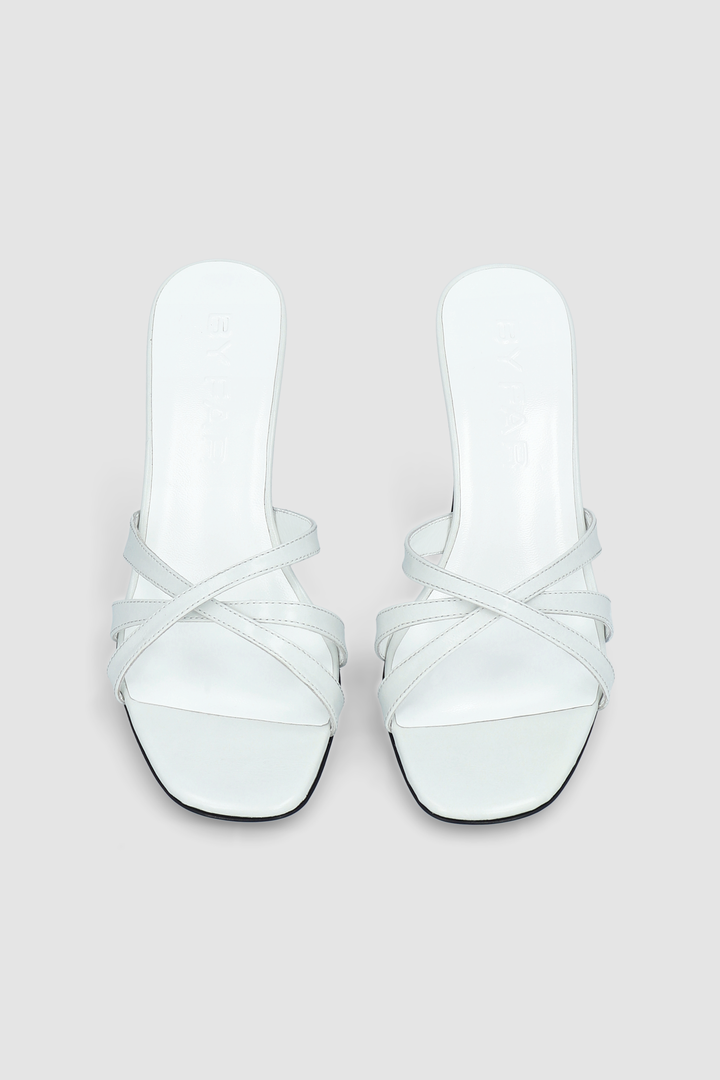 Julie Burrata Creased Calf Leather Mule