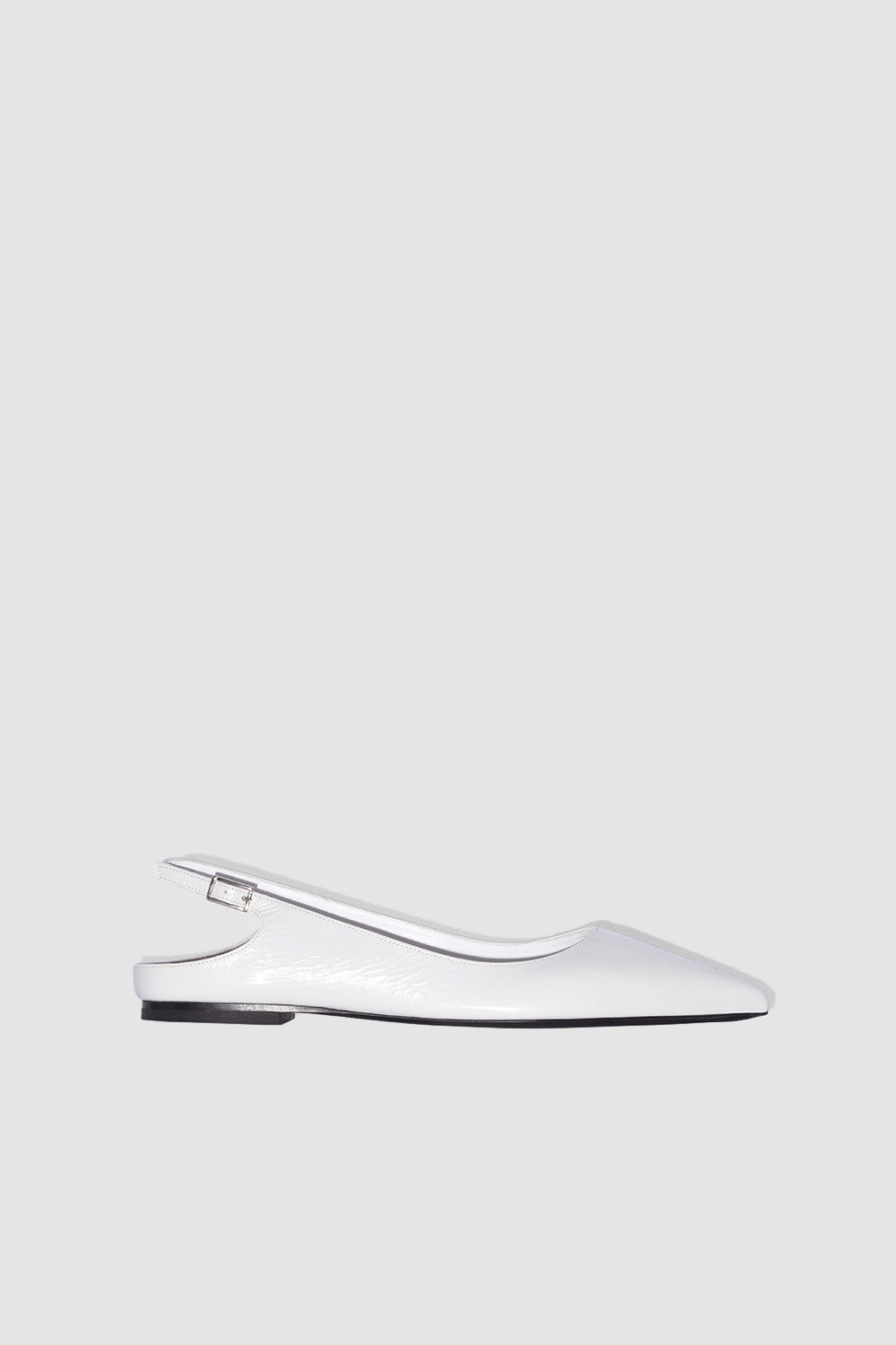 Koyna Burrata Creased Calf Leather Slingback Flat