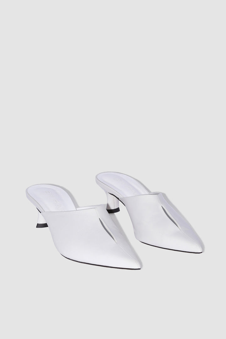 Luciana Burrata Creased Calf Leather Mule