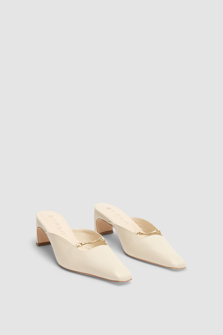 Leda Limewash Lamb Nappa Leather Mule