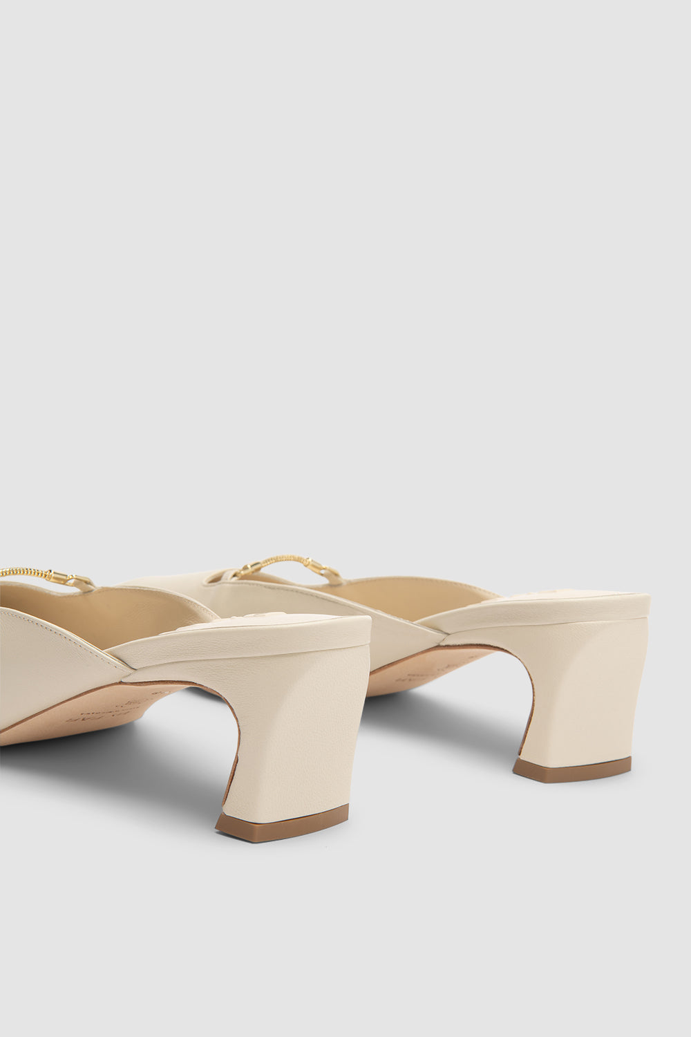 Leda Limewash Lamb Nappa Leather Mule