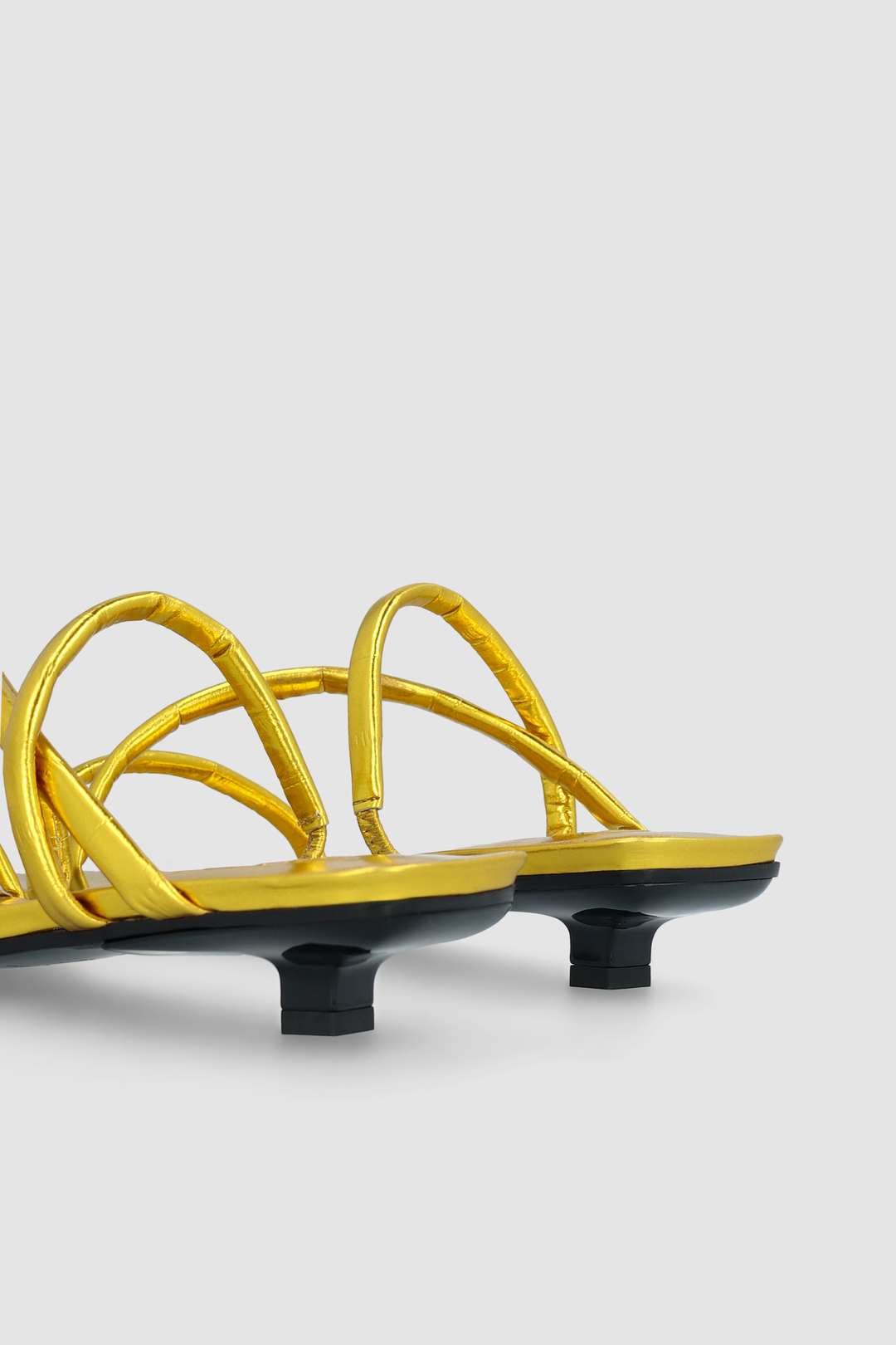 Morena Gold Eel Embossed Metallic Leather Mule