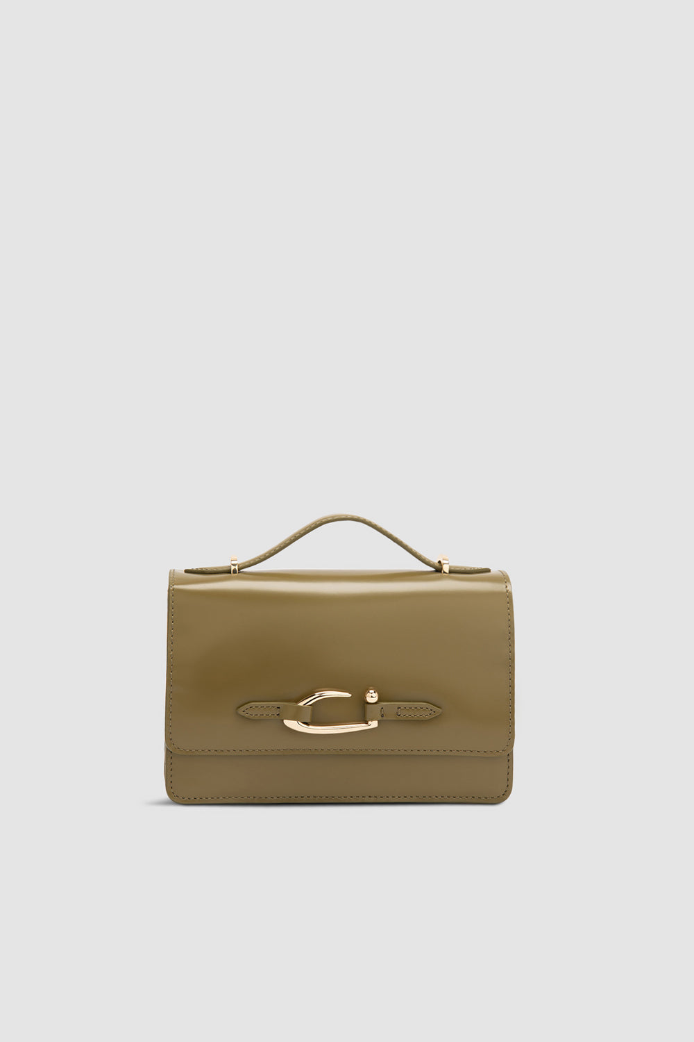 Nara Mangrove Semi Patent Leather Crossbody Bag