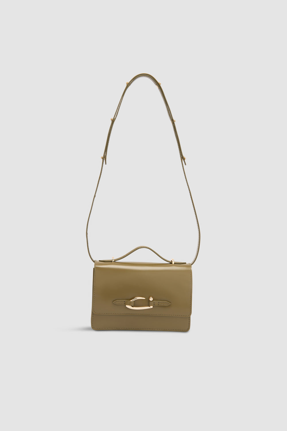 Nara Mangrove Semi Patent Leather Crossbody Bag