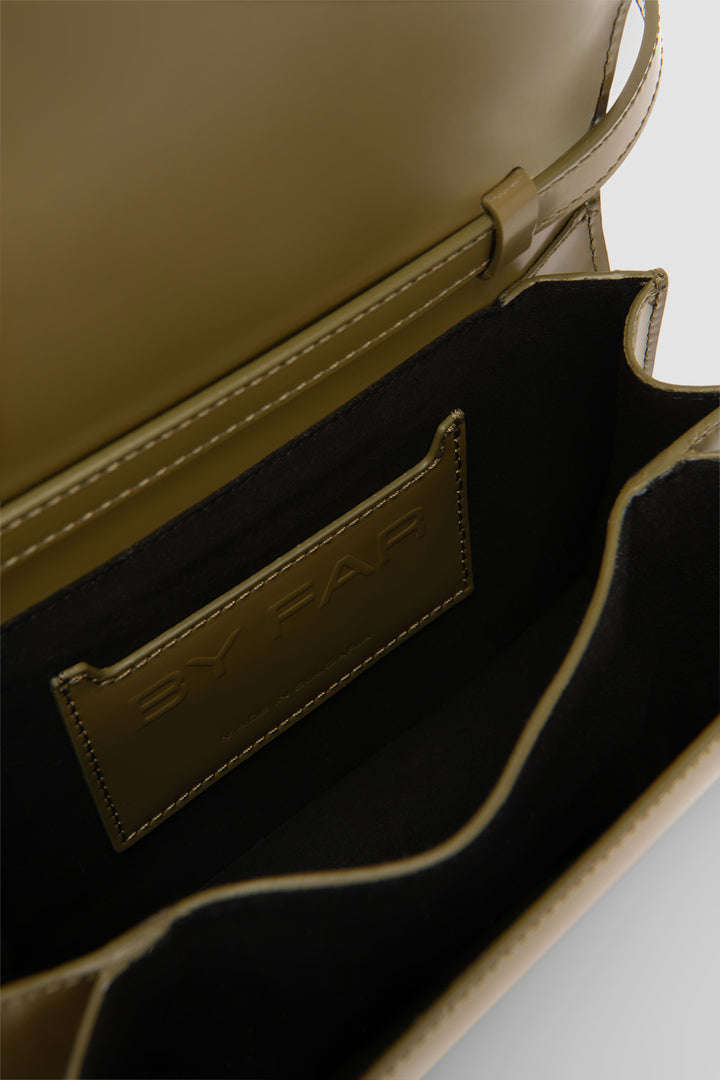 Nara Mangrove Semi Patent Leather Crossbody Bag