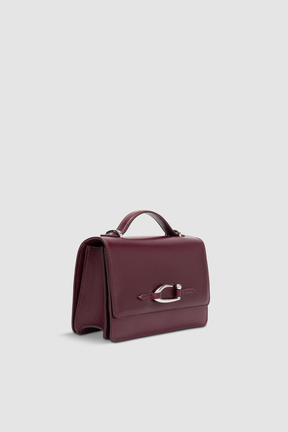 Nara Raisin Creased Leather Crossbody Bag