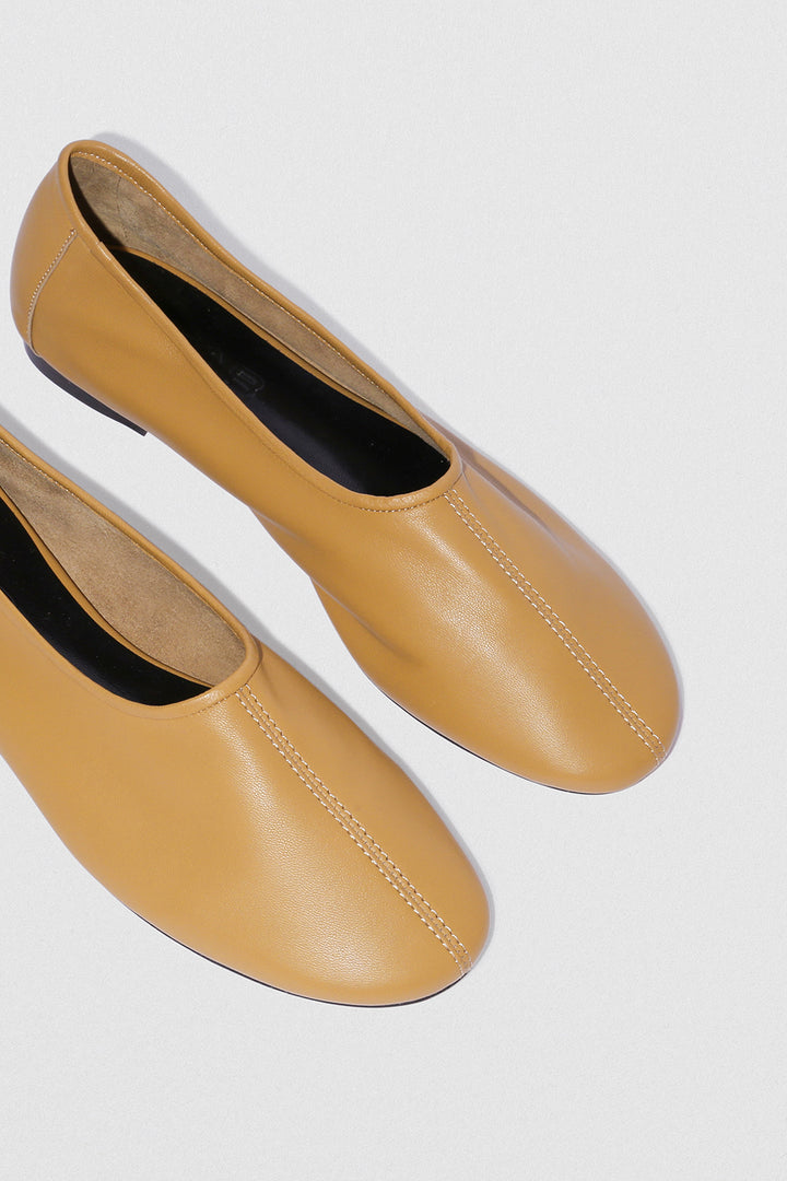 Prudence Cumin Lamb Nappa Leather Ballet Flat