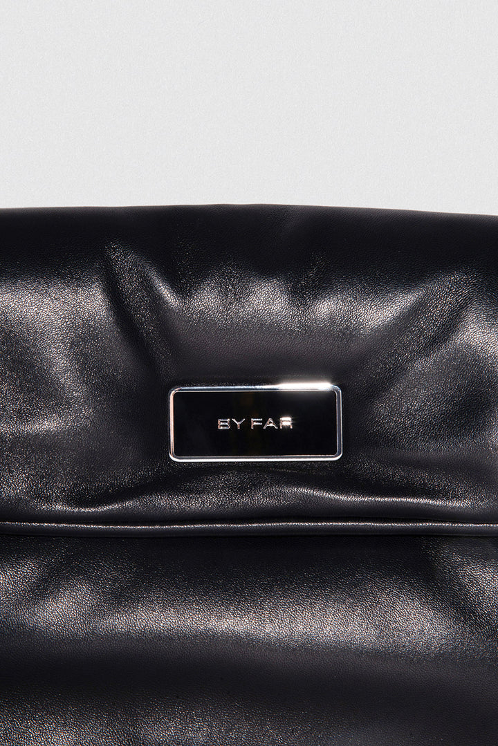 Puffy Tilda Black Lamb Nappa Leather Shoulder Bag