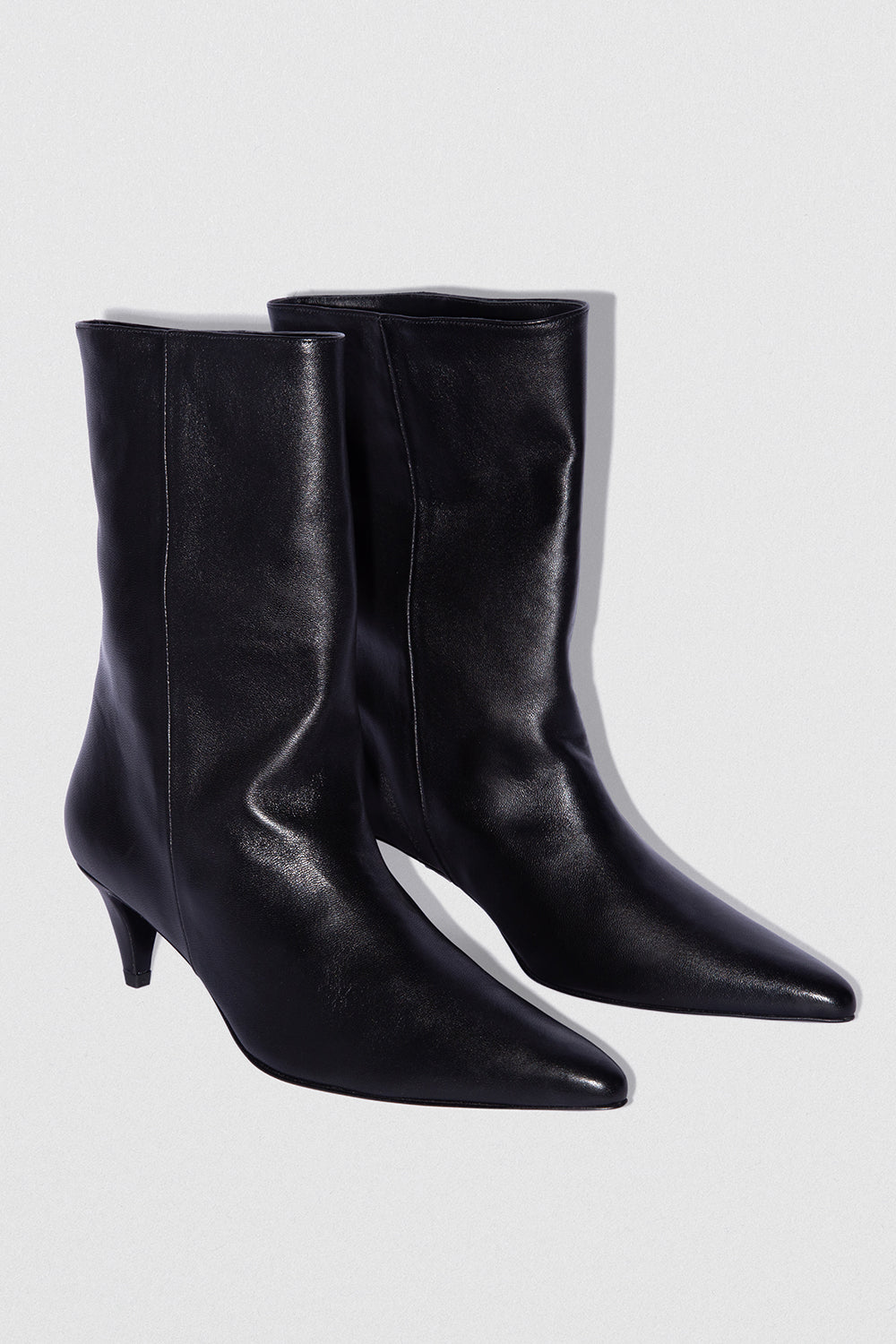 Lysander Black Lamb Nappa Leather Ankle Boot