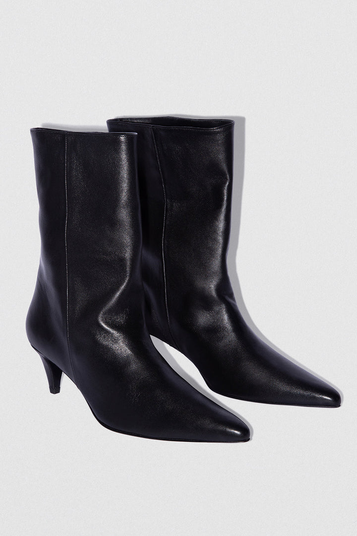 Lysander Black Lamb Nappa Leather Ankle Boot