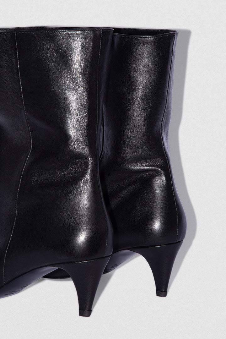 Lysander Black Lamb Nappa Leather Ankle Boot