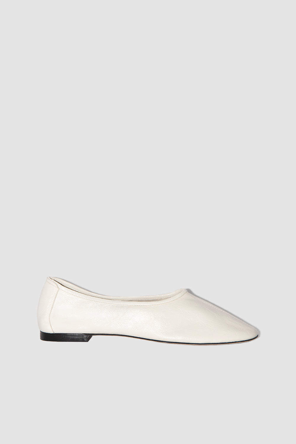 Prudence Limewash Creased Leather Ballet Flat