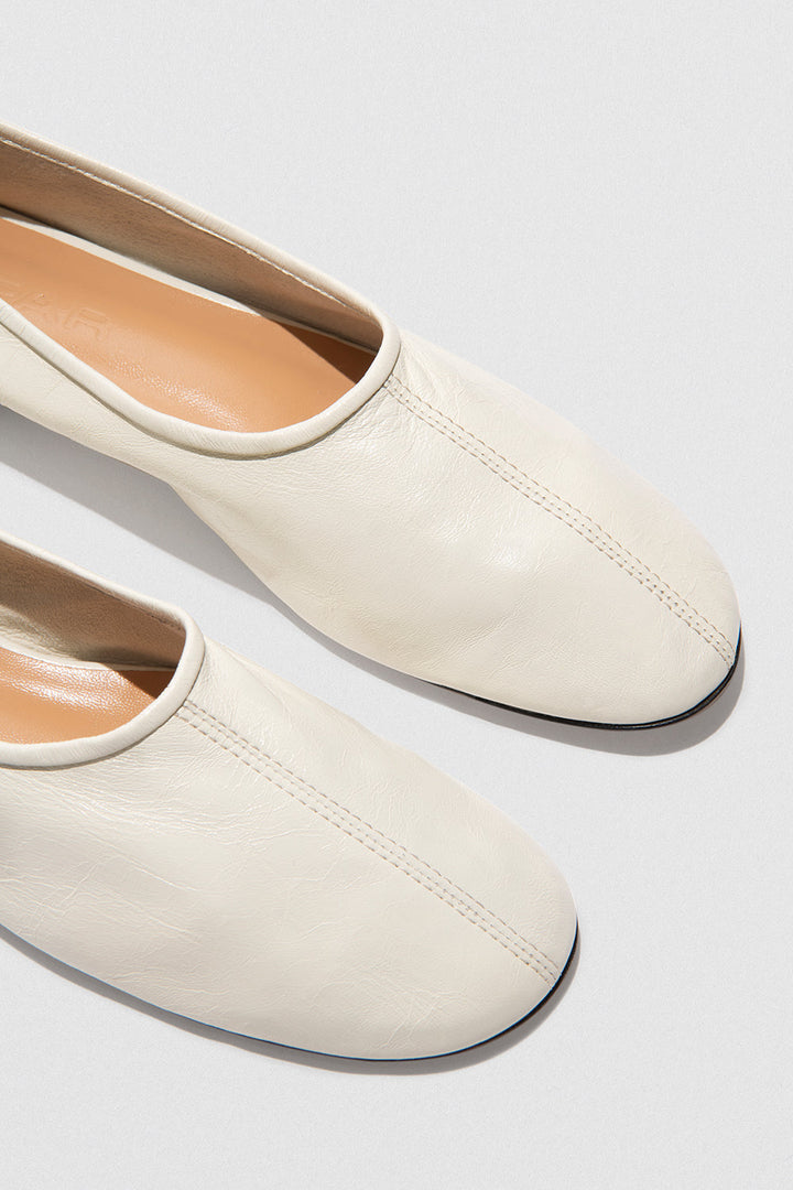 Prudence Limewash Creased Leather Ballet Flat