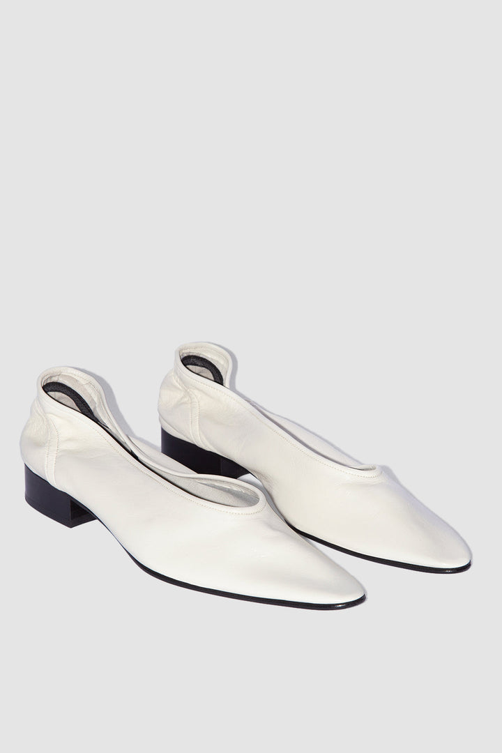 Carré Limewash Creased Leather Pump