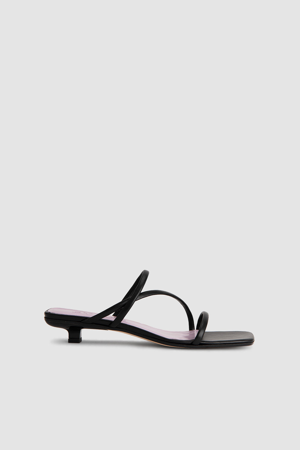 Morena Black Nappa Leather Mule