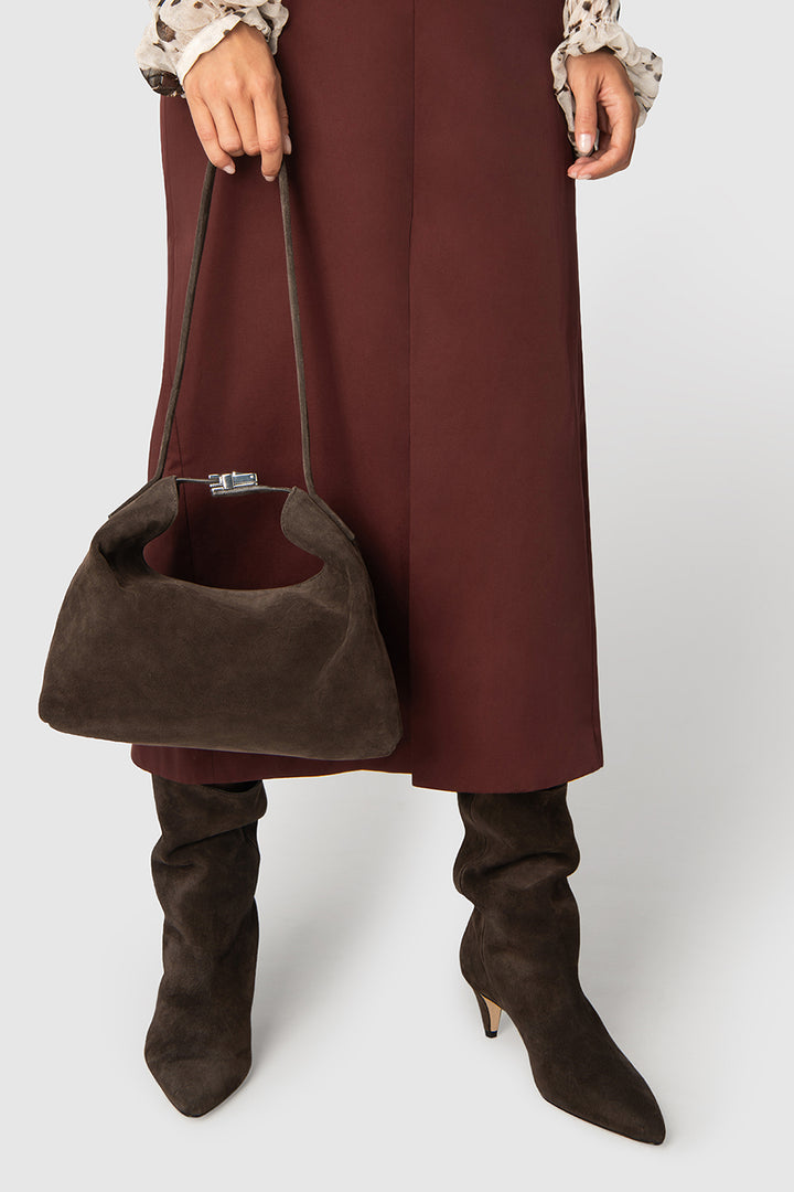 Lysander Ristretto Suede Leather Ankle Boot