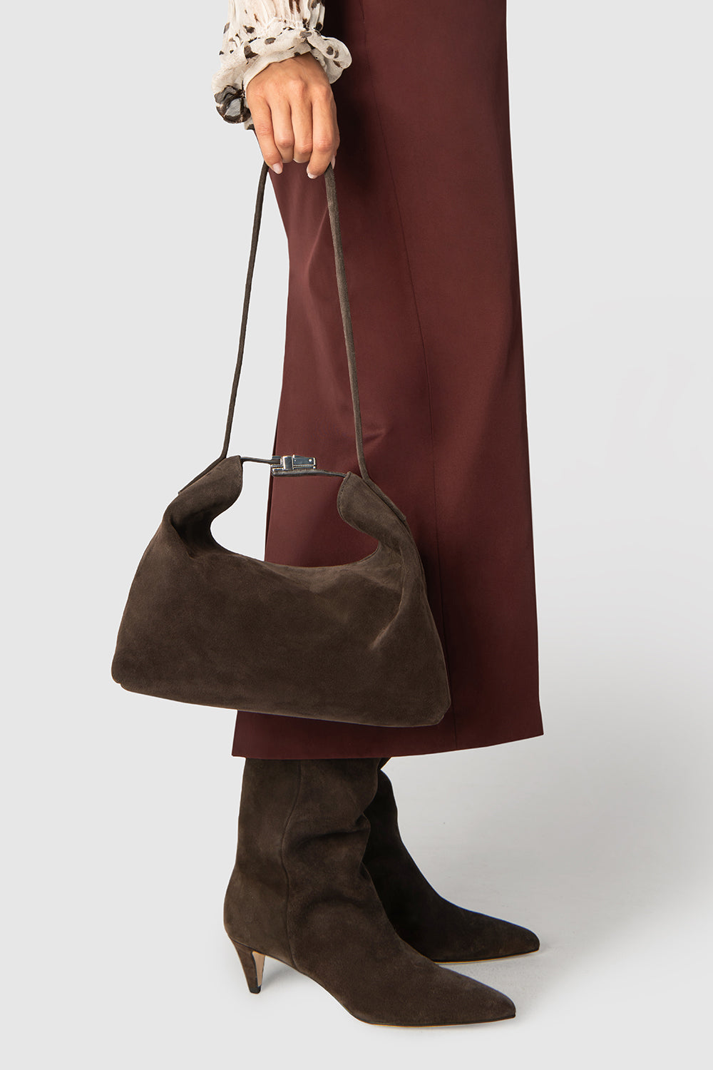 Lysander Ristretto Suede Leather Ankle Boot