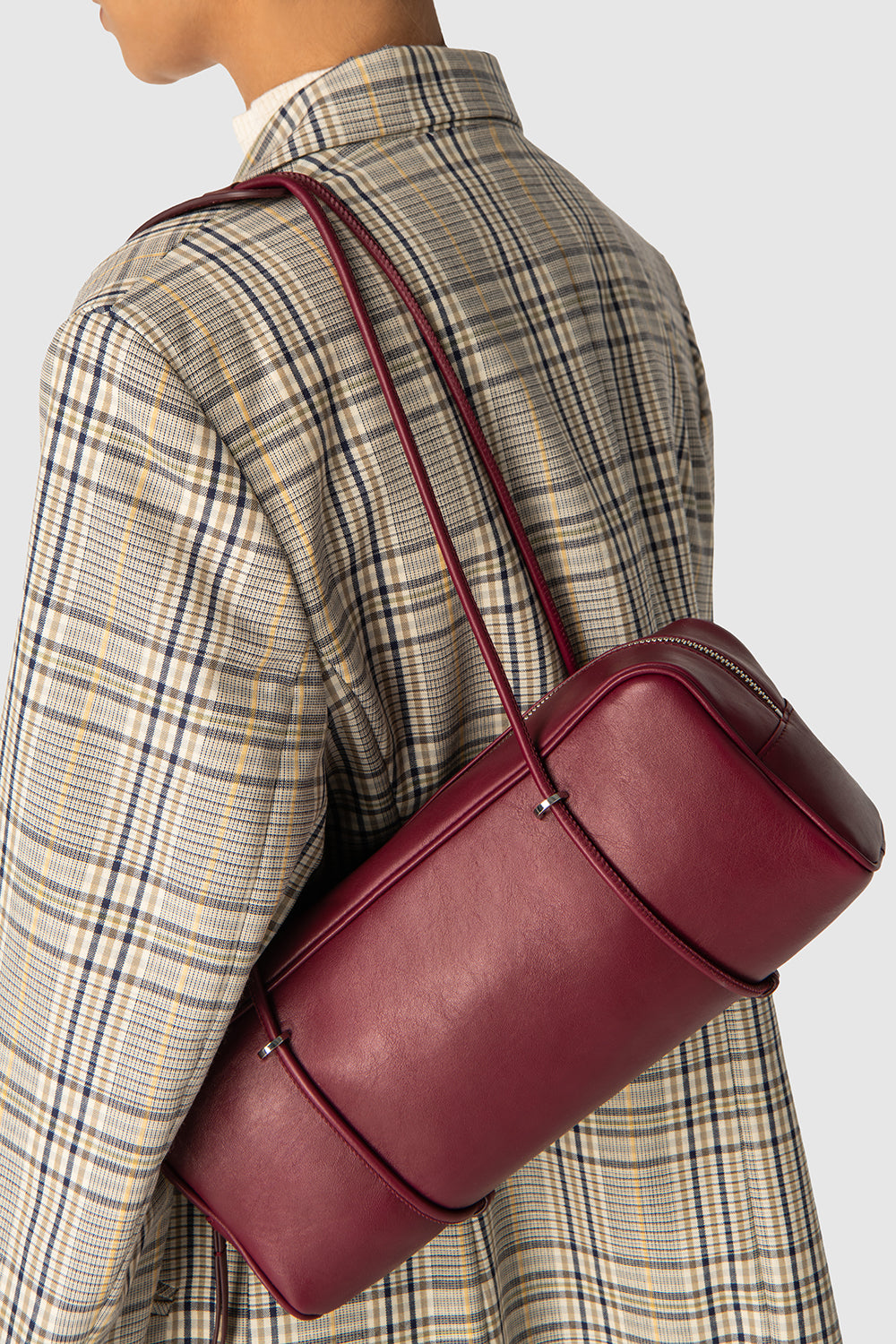 Kimberly Sour Cherry Nappa Leather Shoulder Bag