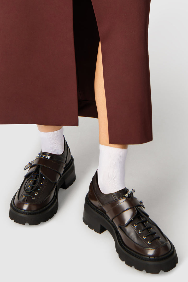 Yaka Creeper Ristretto Semi Patent Leather