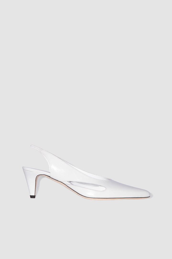 Runa Burrata Creased Calf Leather Slingback Pump