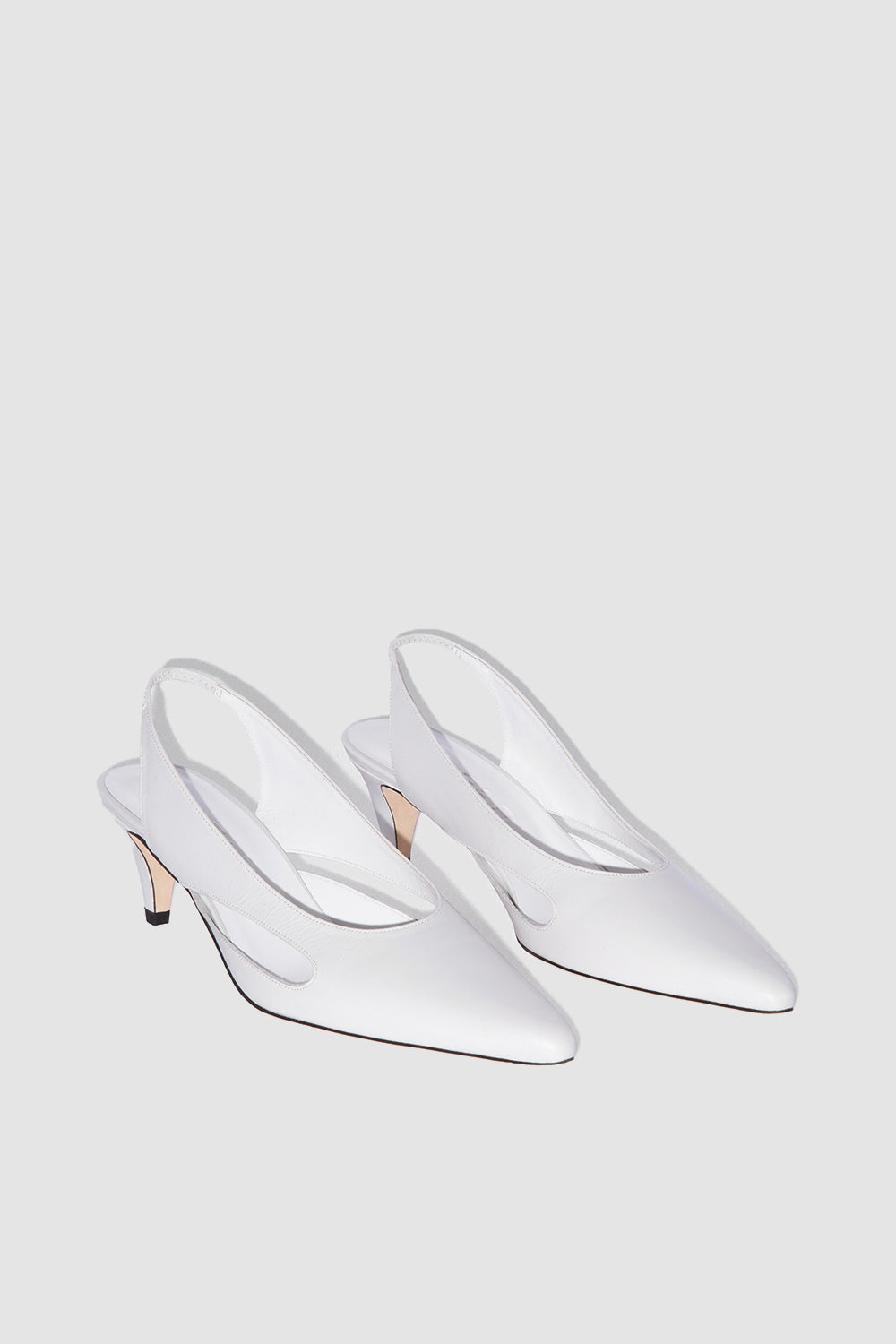 Runa Burrata Creased Calf Leather Slingback Pump
